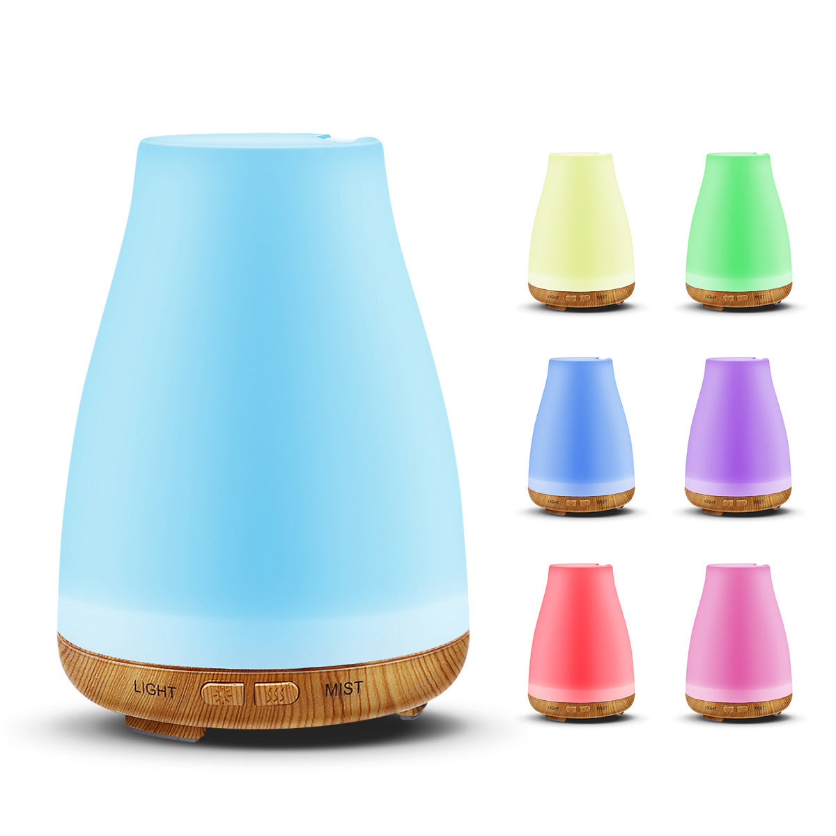 100ML Diffusers for Essential Oils Aromatherapy Diffuser Cool Mist Humidifier with 7 Colors LED Lights for Home Office Room