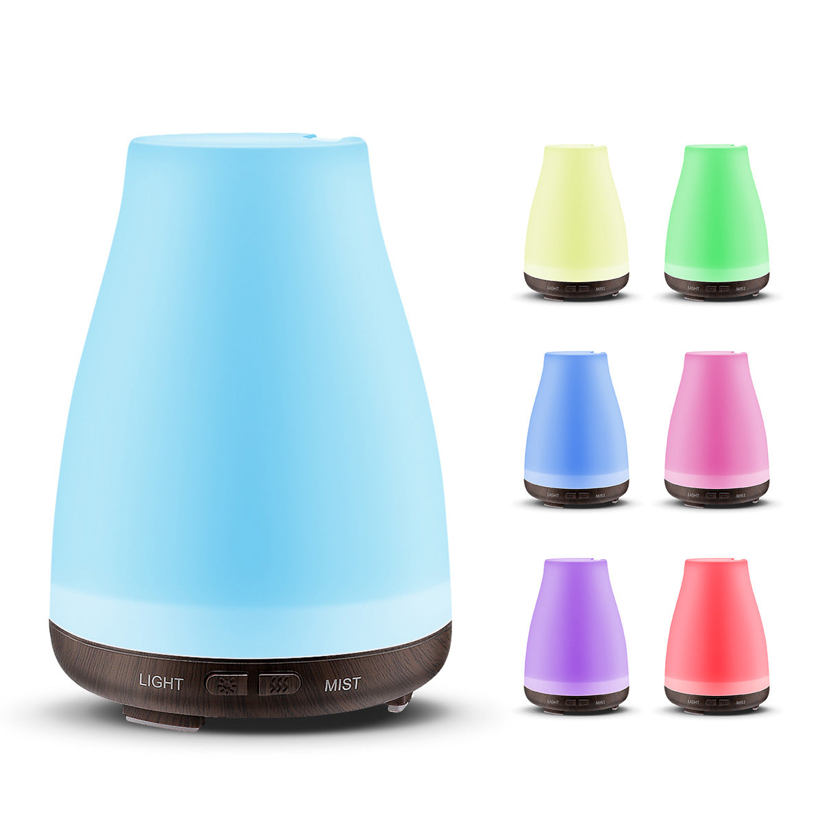 100ML Diffusers for Essential Oils Aromatherapy Diffuser Cool Mist Humidifier with 7 Colors LED Lights for Home Office Room