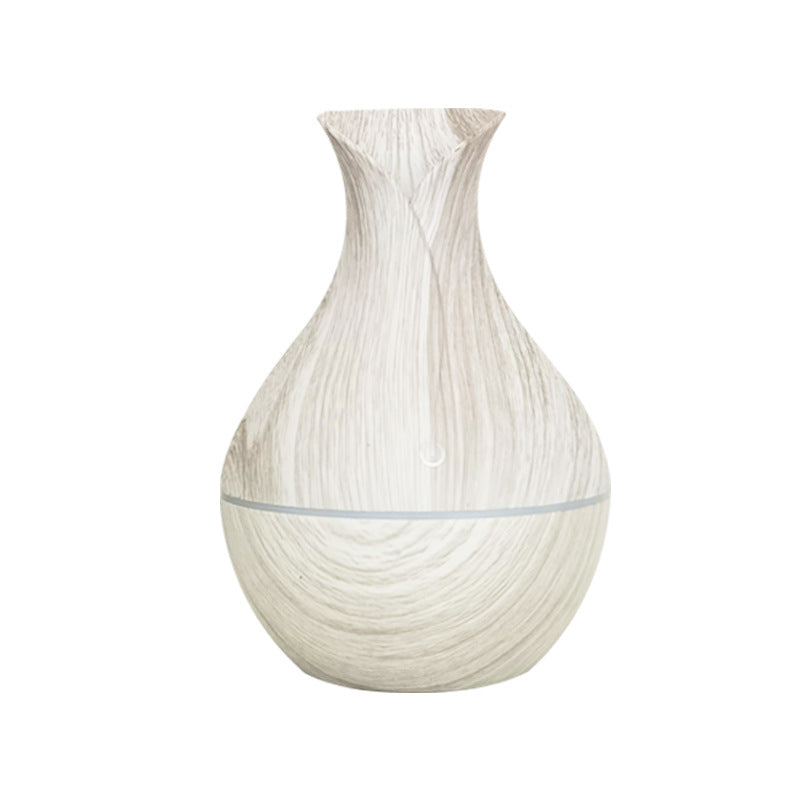 400ML Portable USB wood grain aromatherapy humidification colorful wood grain hollow aromatherapy night light purifying air humidification aroma diffusion