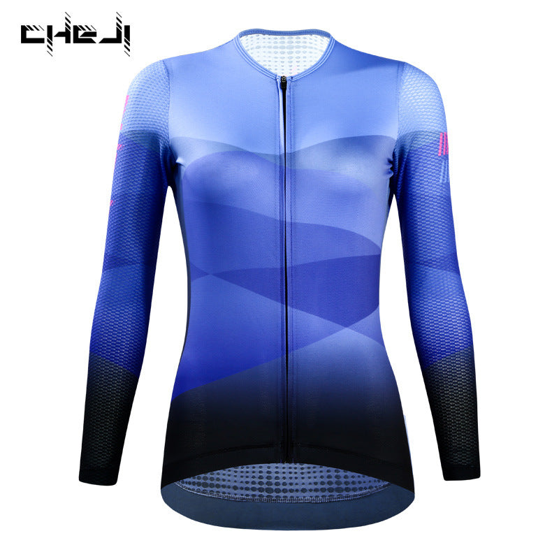 Temperamental cycling clothes, women's spring, summer, autumn long-sleeved tops, sweat-wicking, breathable, thin, short-sleeved bicycle clothes