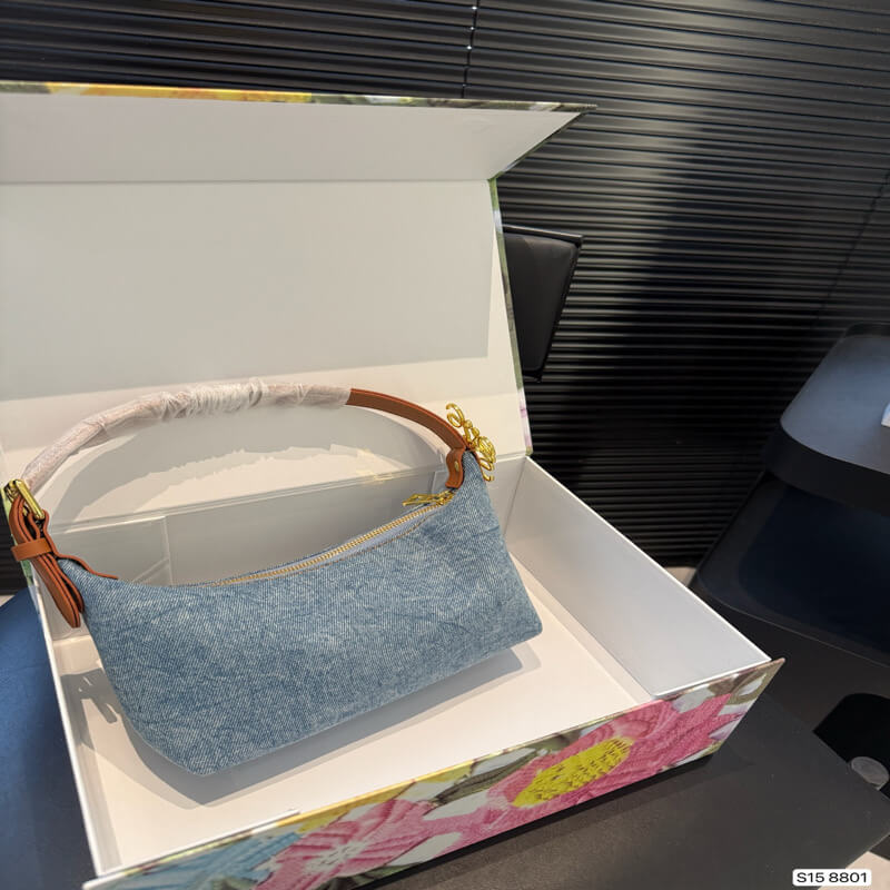 Cubi Jacquard Denim Bag