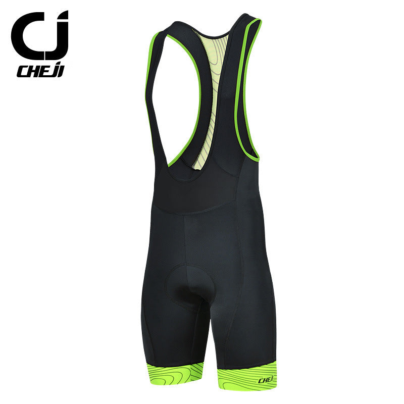 cheji polar fluorescent green strap cycling shorts men's summer cycling pants mountain biking jerseys