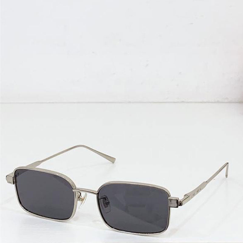 State Gray Lenses Silver Metal Rectangular Sunglasses