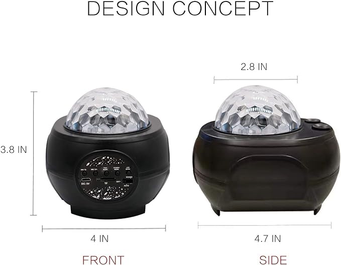 USB Star Projector Galaxy Light Projector 3 in 1 Music Sound Activated Night Lights Projector with Remote Control