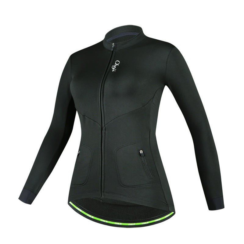 cheji car trail winter fleece cycling clothes women's long sleeve jacket thickened warm outdoor