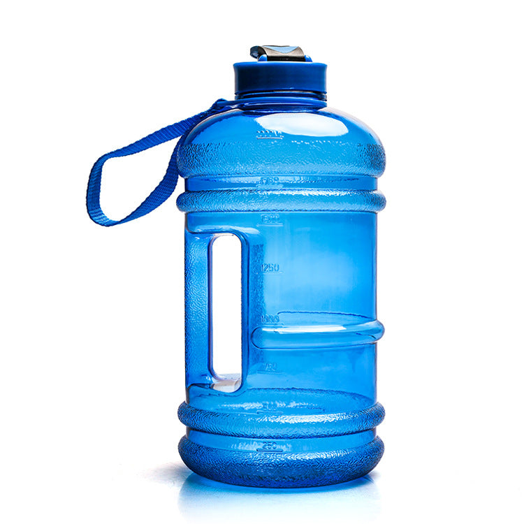 Large capacity 2.2L glossy flip lid water bottle gym large capacity sports water bottle PETG portable plastic water bottle