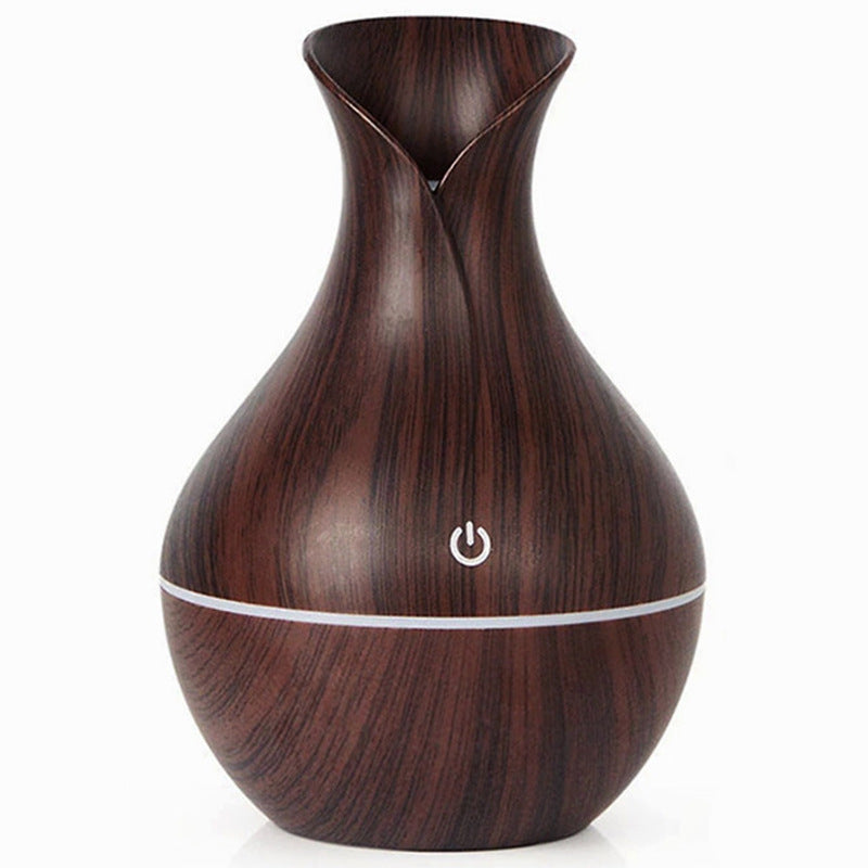 Wood grain diffuser home bedroom hotel ultrasonic essential oil spray humidifier dormitory night light silent diffuser