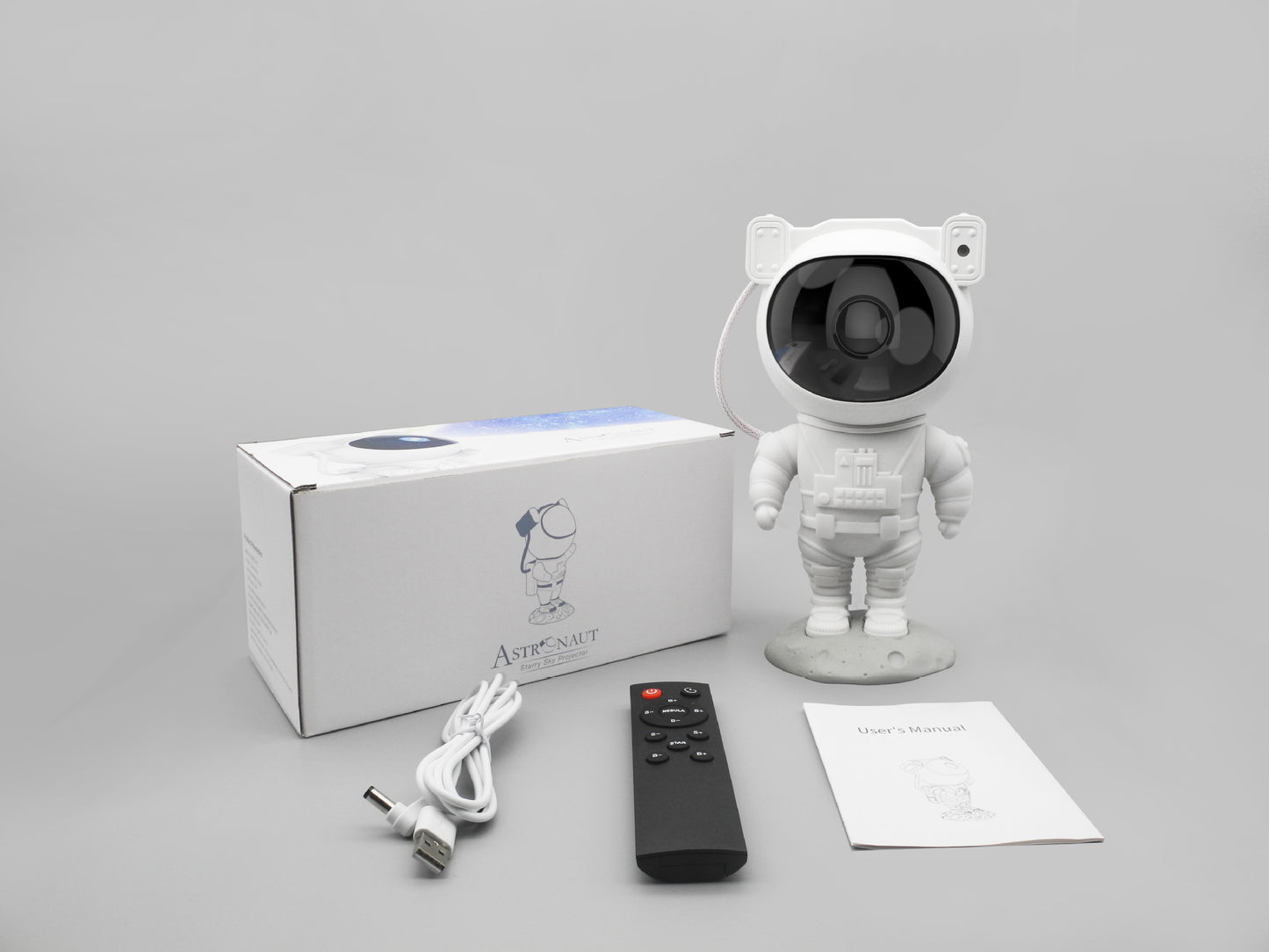 Astronaut star projector galaxy night light, nebula ceiling LED lamp with timer and remote astronaut starry sky light