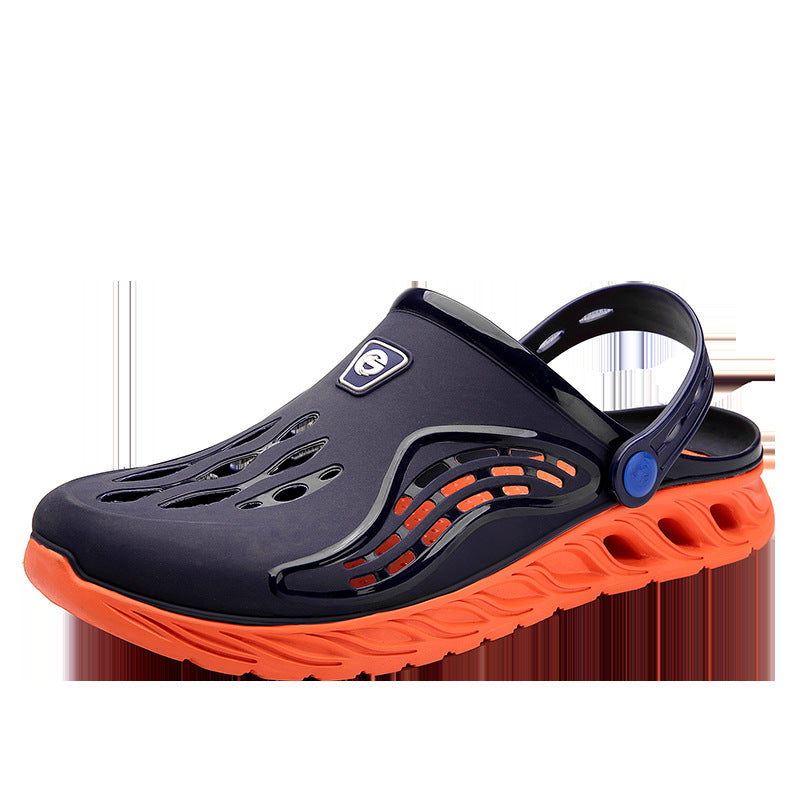Hollow jelly shoes breathable plus size men's beach hole shoes