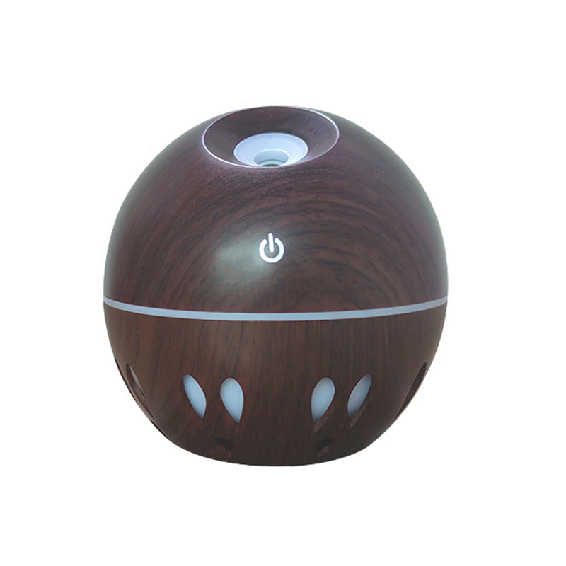 Large-capacity USB atomization aroma diffuser, wood grain mini household car humidifier, fog diffuser