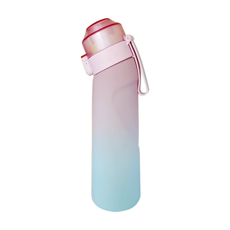 Gradient Color Water Bottle Flavour Pods Pack With 7 Flavour Pods 650ml Fruit Fragrance Scented Water Cup BPA Free 0% Sugar