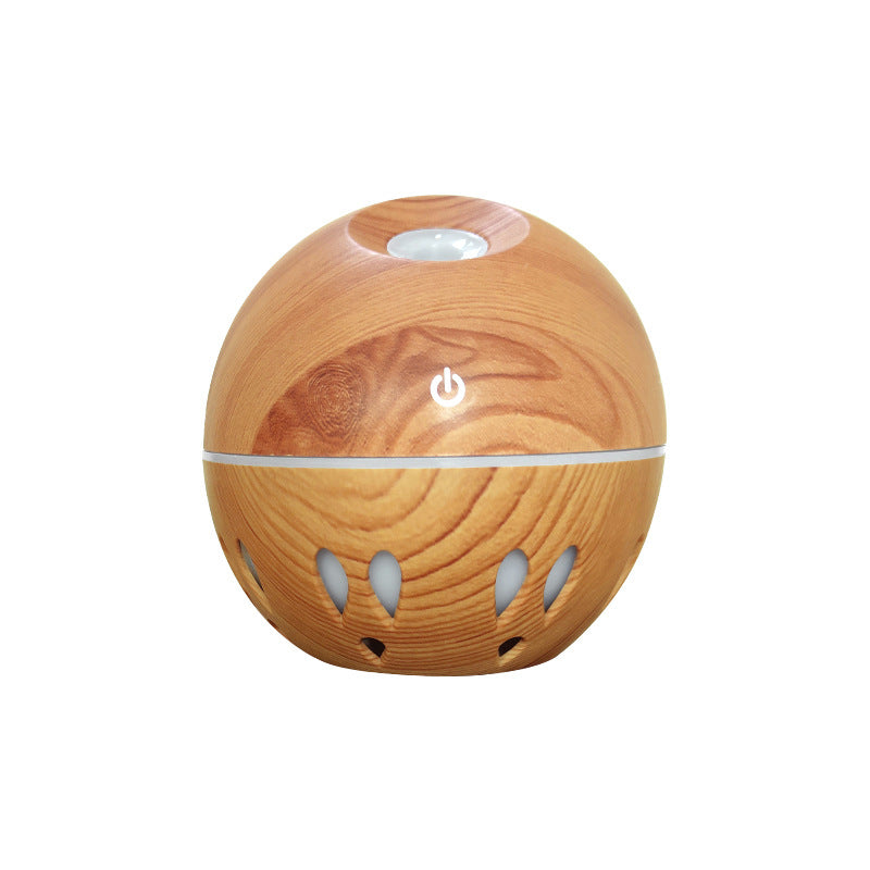 Large-capacity USB atomization aroma diffuser, wood grain mini household car humidifier, fog diffuser