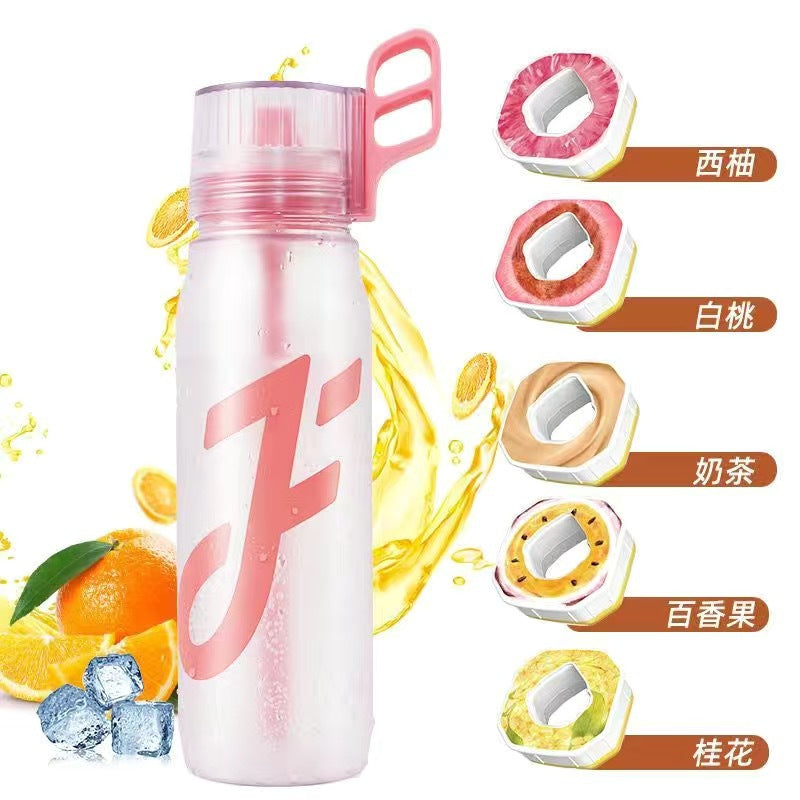 650ml Air Water Bottle Fruit Fragrance Air Starter Set Drinking Bottles with 5 Flavour Pods 0 Sugar, Leak-proof, BPA Free