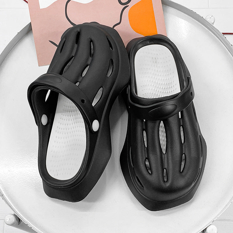 Explosive EVA hole shoes 2023 new beach sandals for couples going out to drag spot one drop boy tow