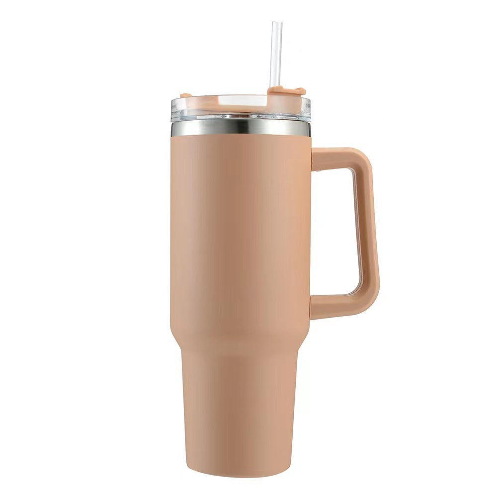 40Oz Insulated Stainless Steel Tumbler with Handle and Straw