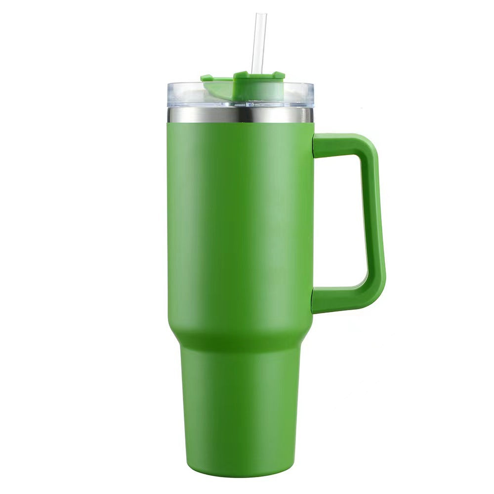 40Oz Insulated Stainless Steel Tumbler with Handle and Straw