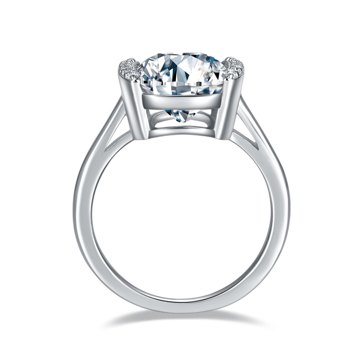 Pillow shape 9*11mm moissanite women's engagement ring S925 silver plated 18k gold women's ring