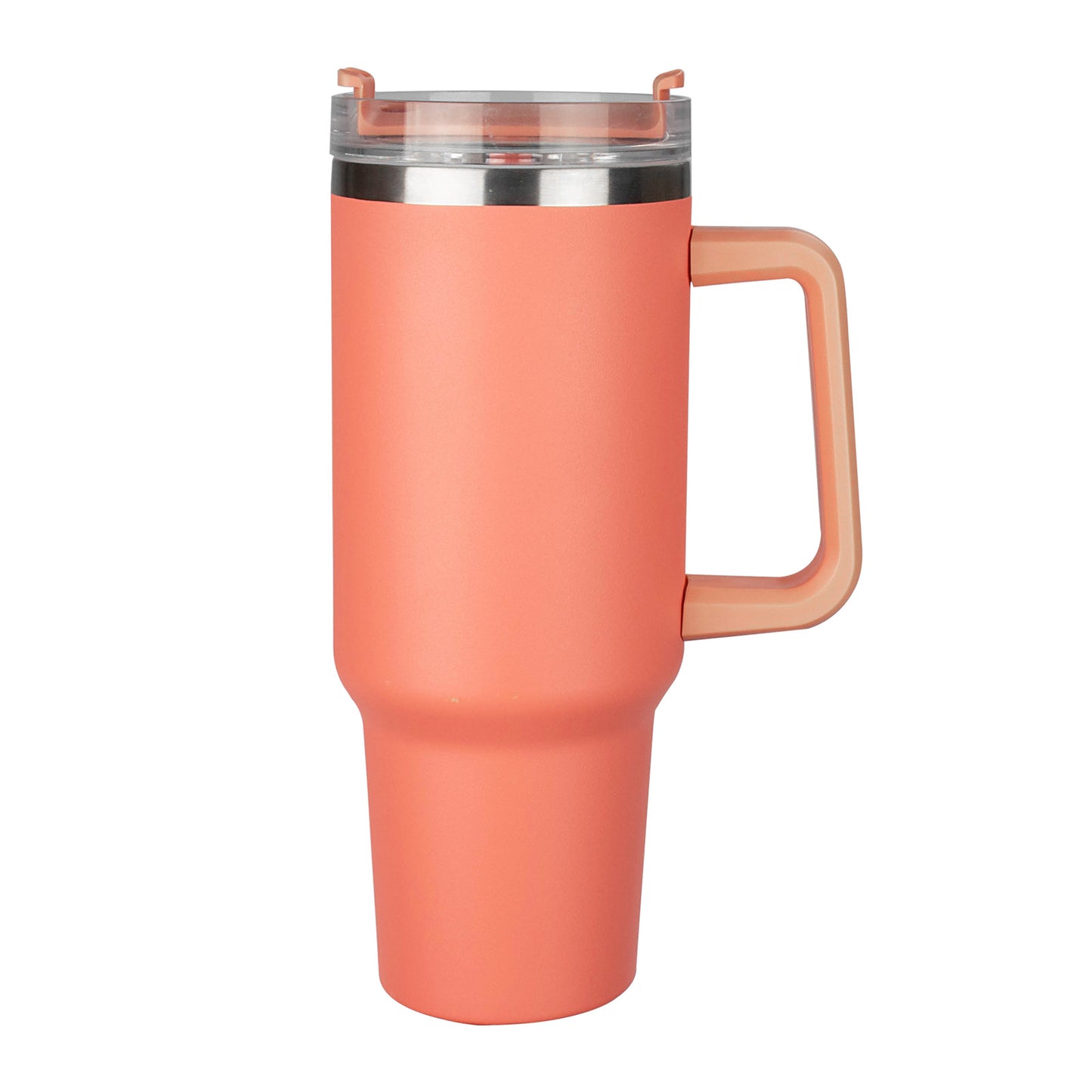 Insulated Reusable Stainless Steel Travel Mug Keeps Drinks Cold up to 24 Hours, 40 oz Tumbler with Handle and Straw Lid