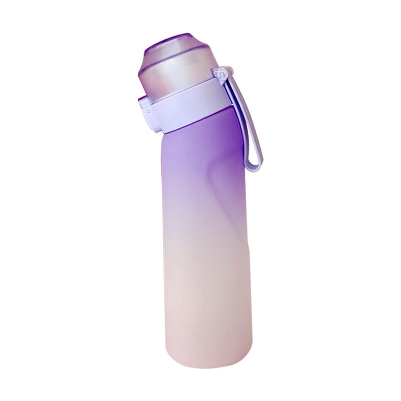 Gradient Color Water Bottle Flavour Pods Pack With 7 Flavour Pods 650ml Fruit Fragrance Scented Water Cup BPA Free 0% Sugar
