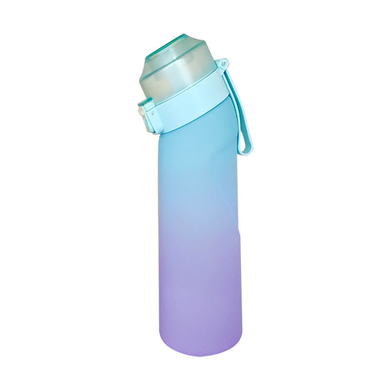 Gradient Color Water Bottle Flavour Pods Pack With 7 Flavour Pods 650ml Fruit Fragrance Scented Water Cup BPA Free 0% Sugar