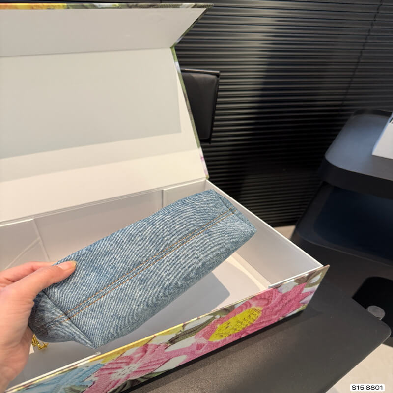 Cubi Jacquard Denim Bag