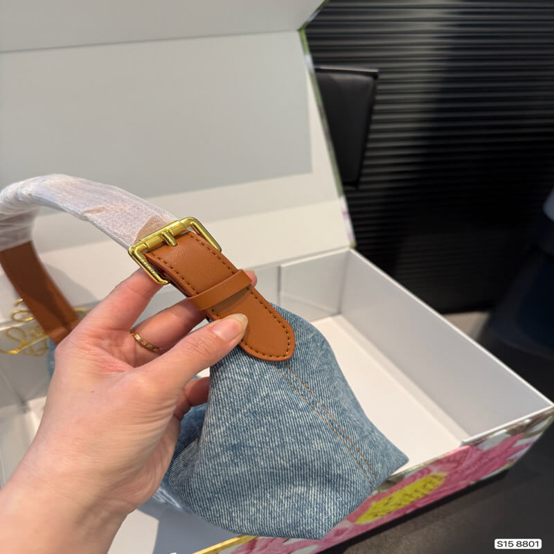 Cubi Jacquard Denim Bag