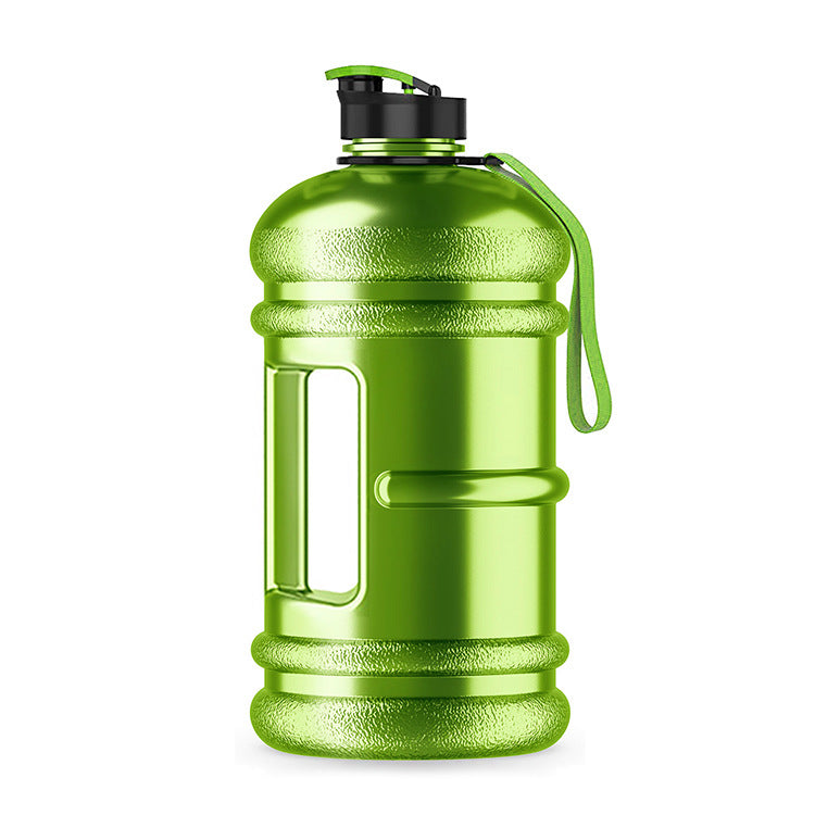 Large capacity 2.2L glossy flip lid water bottle gym large capacity sports water bottle PETG portable plastic water bottle