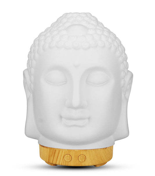 Ceramic Buddha head aroma diffuser, USB ultrasonic essential oil aromatherapy humidifier
