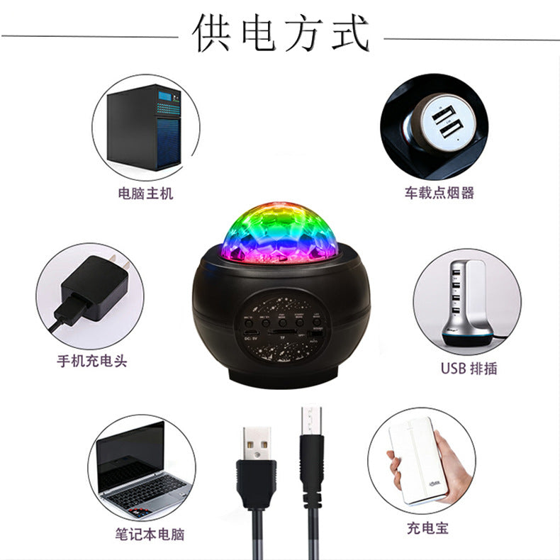 USB Star Projector Galaxy Light Projector 3 in 1 Music Sound Activated Night Lights Projector with Remote Control
