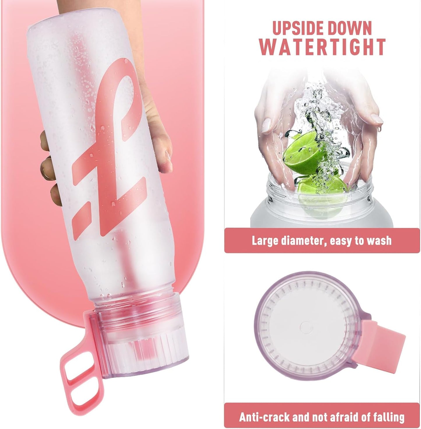 650ml Air Water Bottle Fruit Fragrance Air Starter Set Drinking Bottles with 5 Flavour Pods 0 Sugar, Leak-proof, BPA Free