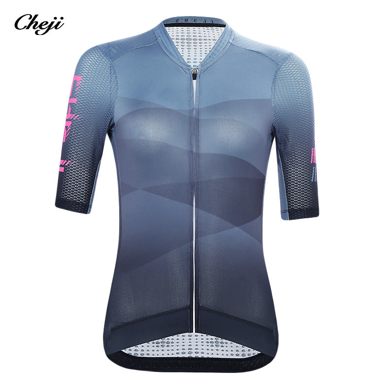 cycling wear women's summer road bike short sleeve top slim fit breathable and breathable fabric