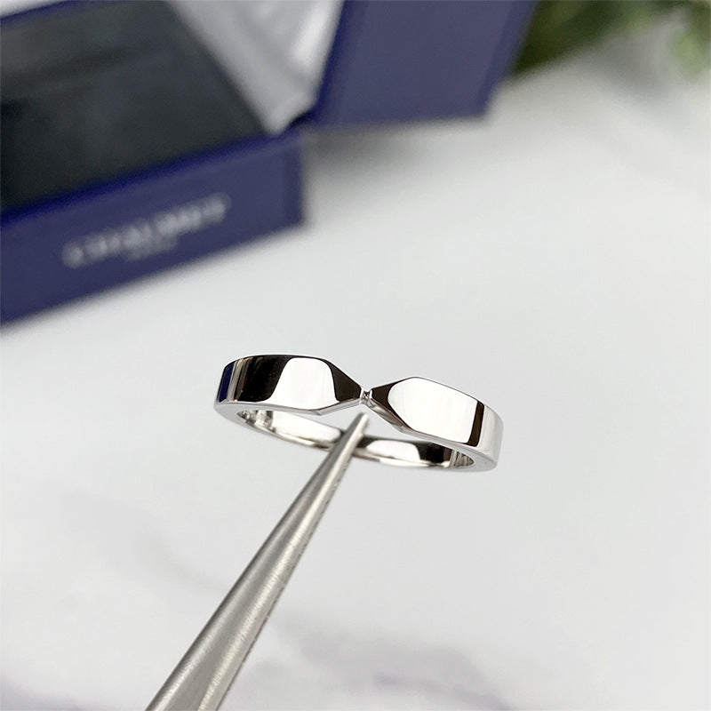 S925 Silver Plated 18k Gold Moissanite Couple Proposal Fashion Pair Ring Engagement Ring Free Engraving