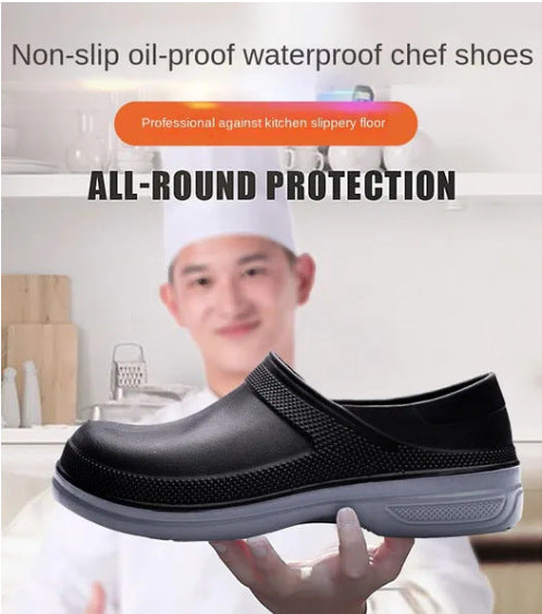 Professional chef shoes, men's non-slip shoes, kitchen water shoes, work shoes, men's special kitchen shoes, waterproof and oil-proof