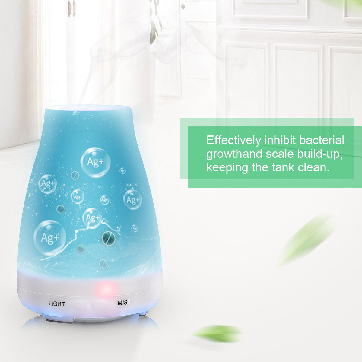 100ML Diffusers for Essential Oils Aromatherapy Diffuser Cool Mist Humidifier with 7 Colors LED Lights for Home Office Room