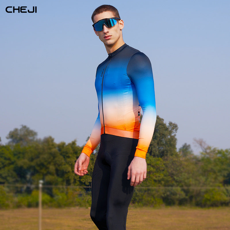 cheji trail cycling clothes women's long sleeve shirt spring, summer and autumn for men and women