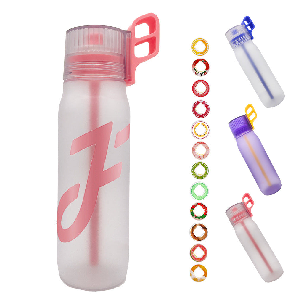 650ml Air Water Bottle Fruit Fragrance Air Starter Set Drinking Bottles with 5 Flavour Pods 0 Sugar, Leak-proof, BPA Free