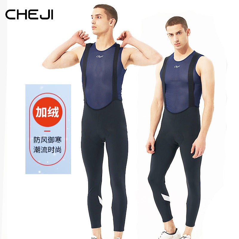 Trail Cycling pants winter fleece bib trousers