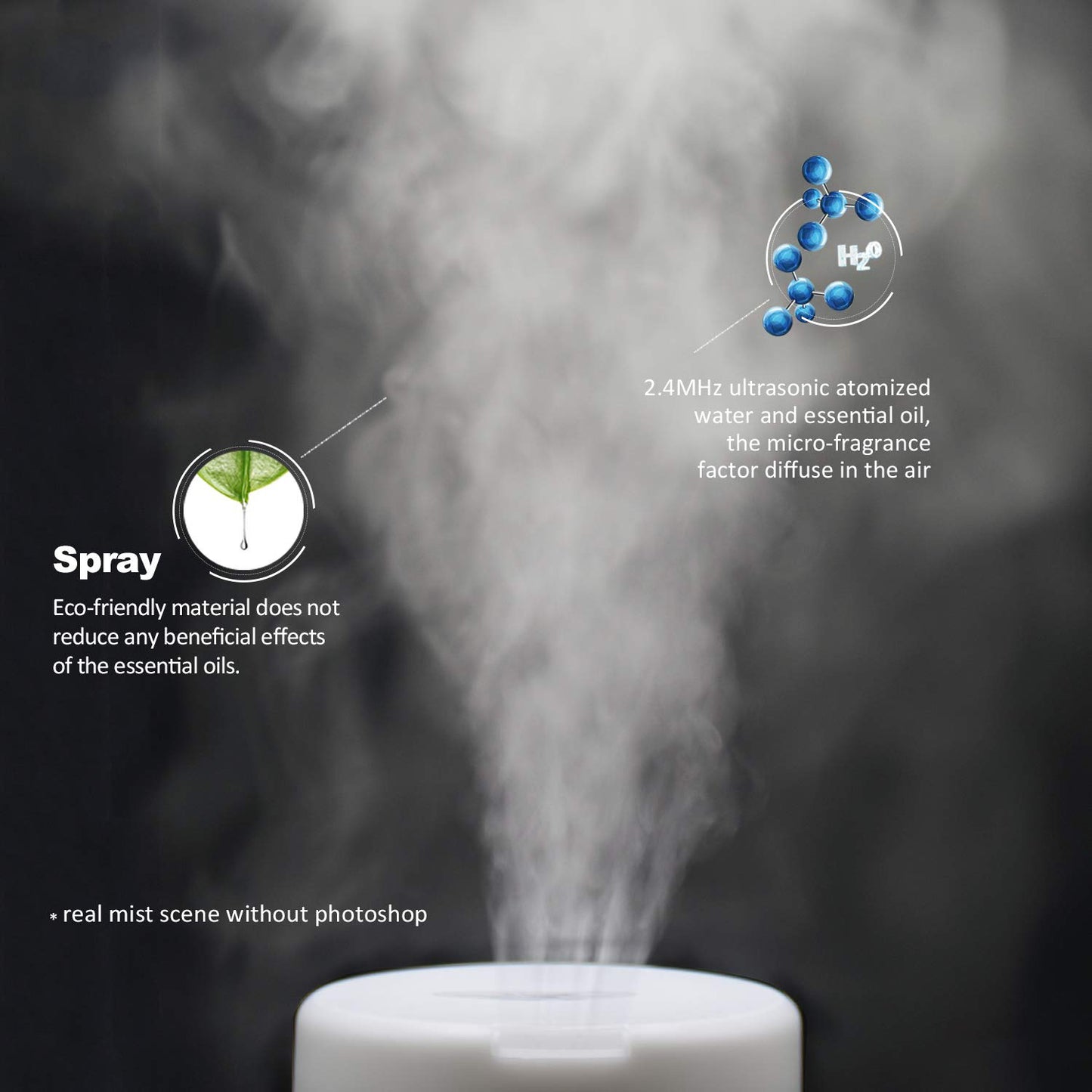 300ML 5-in-1 Essential Oil Fragrance Aroma Diffuser Humidifier for Home