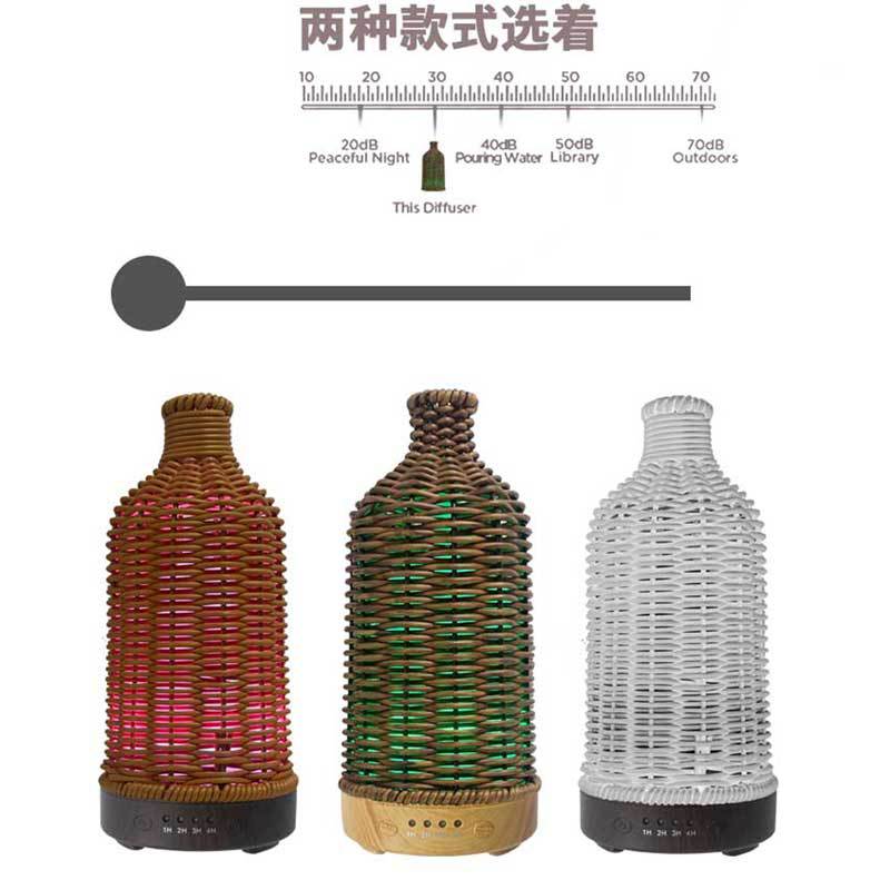 Hot air balloon rattan diffuser wine bottle woven desktop diffuser colorful bedside night light