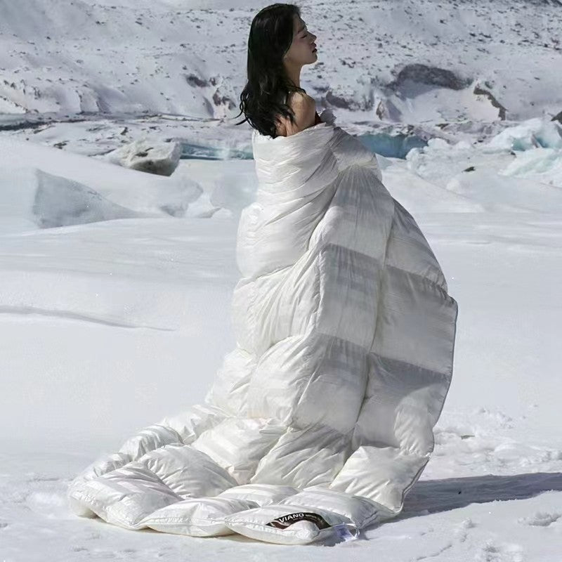 High-end hotel Victor goose down duvet 160 tribute satin wedding quilt duvet core