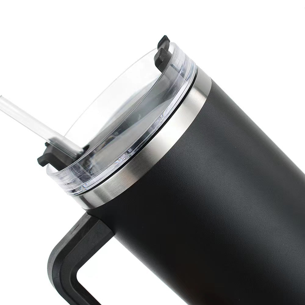 40Oz Insulated Stainless Steel Tumbler with Handle and Straw