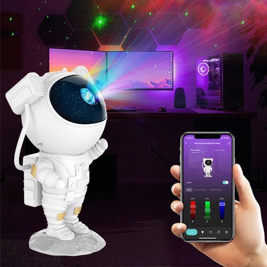 Astronaut star projector galaxy night light, nebula ceiling LED lamp with timer and remote astronaut starry sky light
