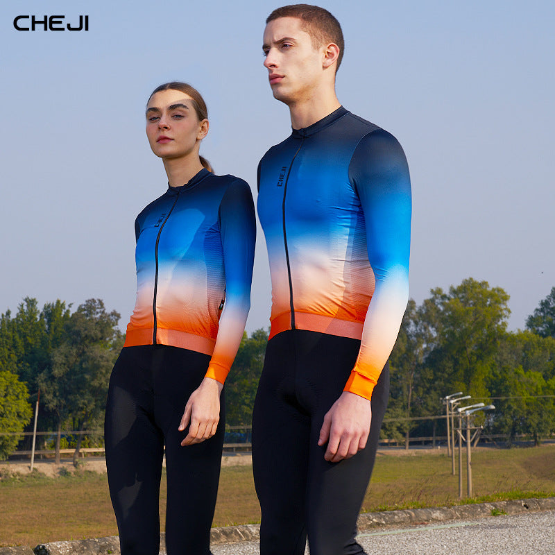 cheji trail cycling clothes women's long sleeve shirt spring, summer and autumn for men and women