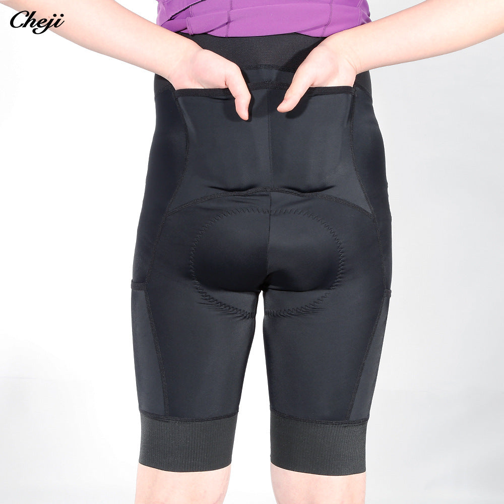 cheji trail cycling pants men's bib shorts summer double arrow pants pads
