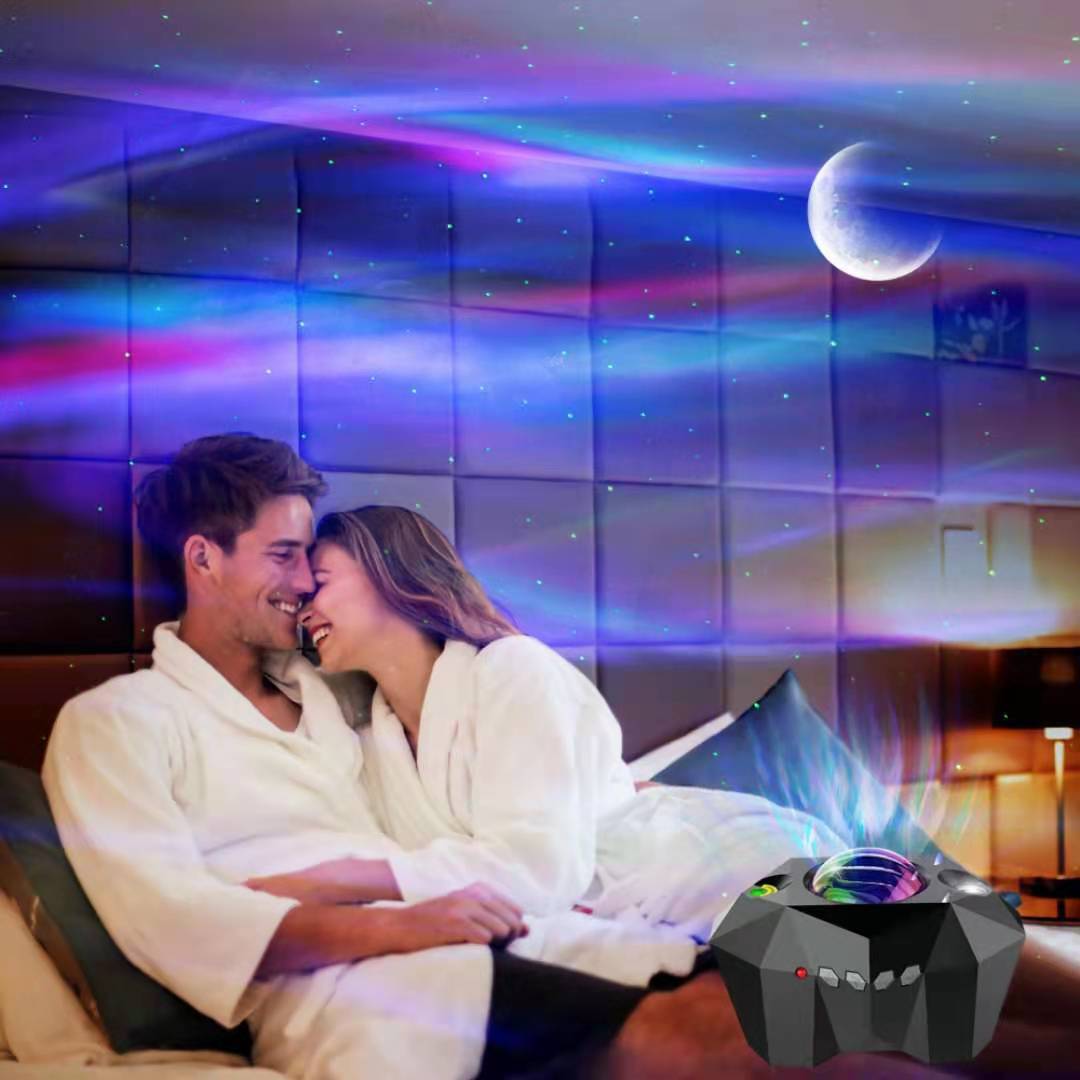 Led Dream Aurora Borealis Ocean Star Light Projector, Night Light Projector with Moon, Northern Lights Projector for Playroom, Bedroom, Home Cinema