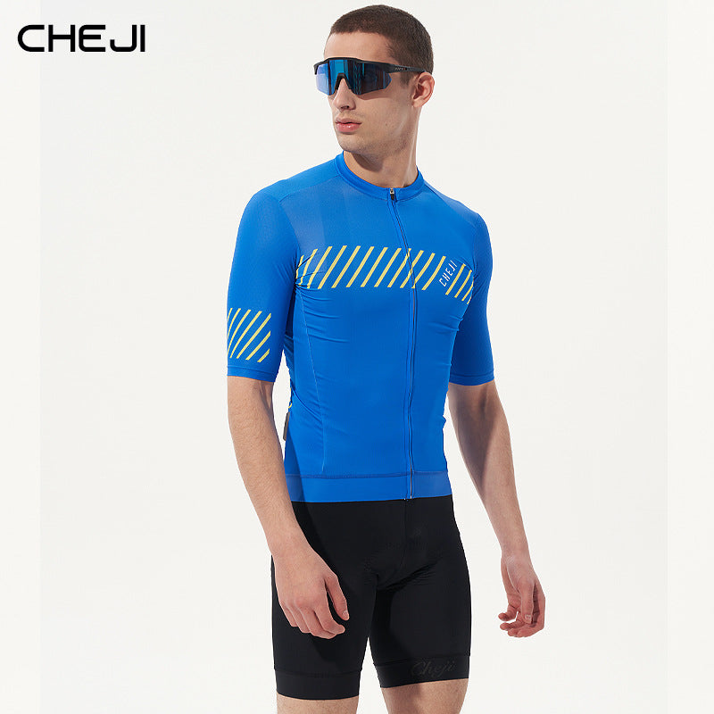 cheji trail cycling jersey short sleeve top summer men's bicycle shirt