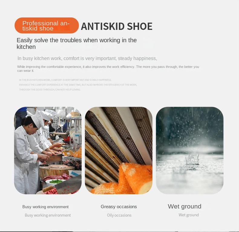 Professional chef shoes, men's non-slip shoes, kitchen water shoes, work shoes, men's special kitchen shoes, waterproof and oil-proof