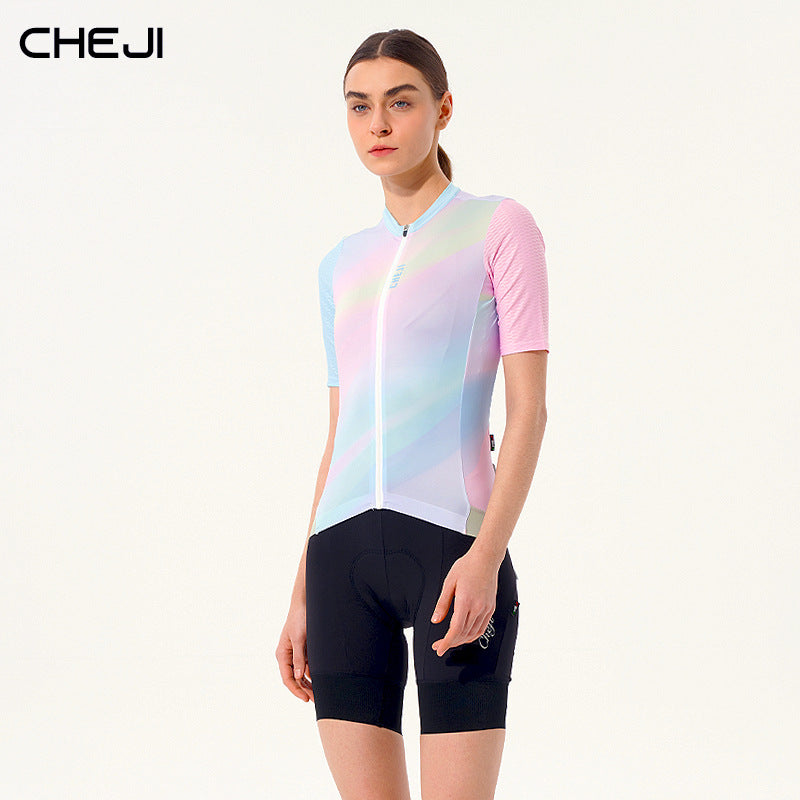 cheji track cycling wear women's short sleeve summer