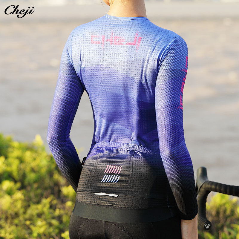 Temperamental cycling clothes, women's spring, summer, autumn long-sleeved tops, sweat-wicking, breathable, thin, short-sleeved bicycle clothes