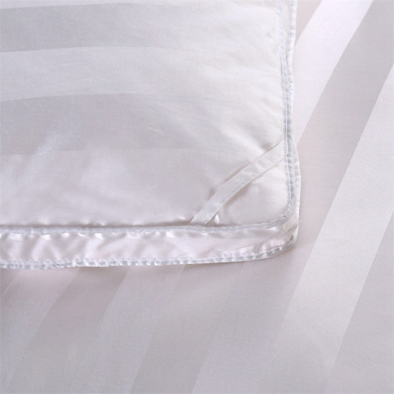 160 satin silk duvet 98% white goose down quilt white duck down thick warm winter quilt core